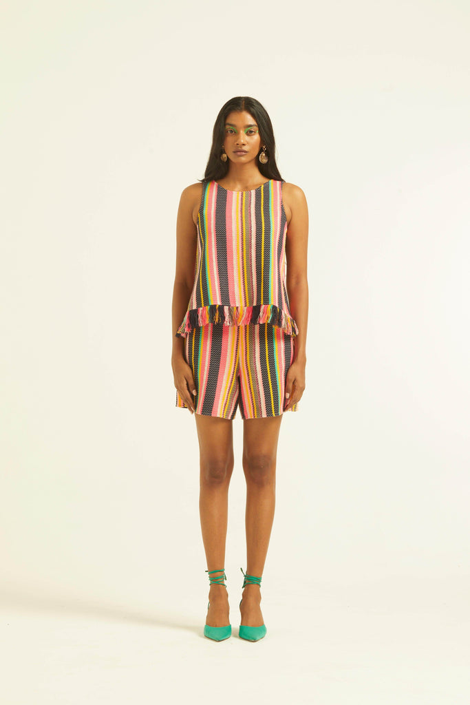 SLEEVELESS MULTI STRIPE SET - dash and dot dash and dot