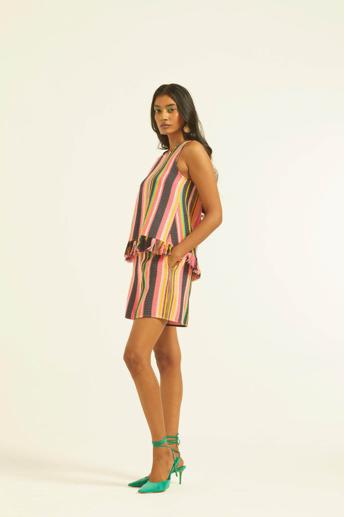 SLEEVELESS MULTI STRIPE TOP - dash and dot dash and dot