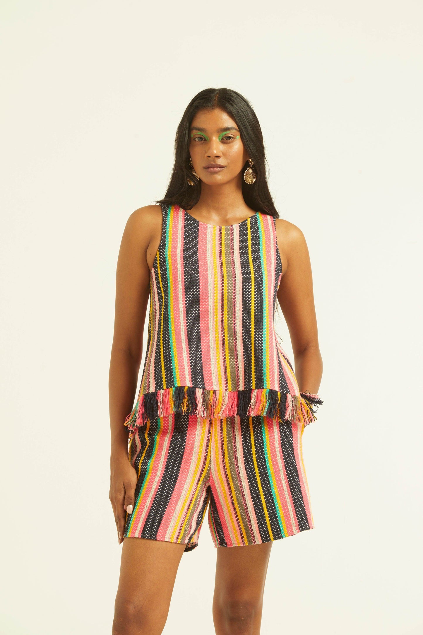SLEEVELESS MULTI STRIPE TOP - dash and dot