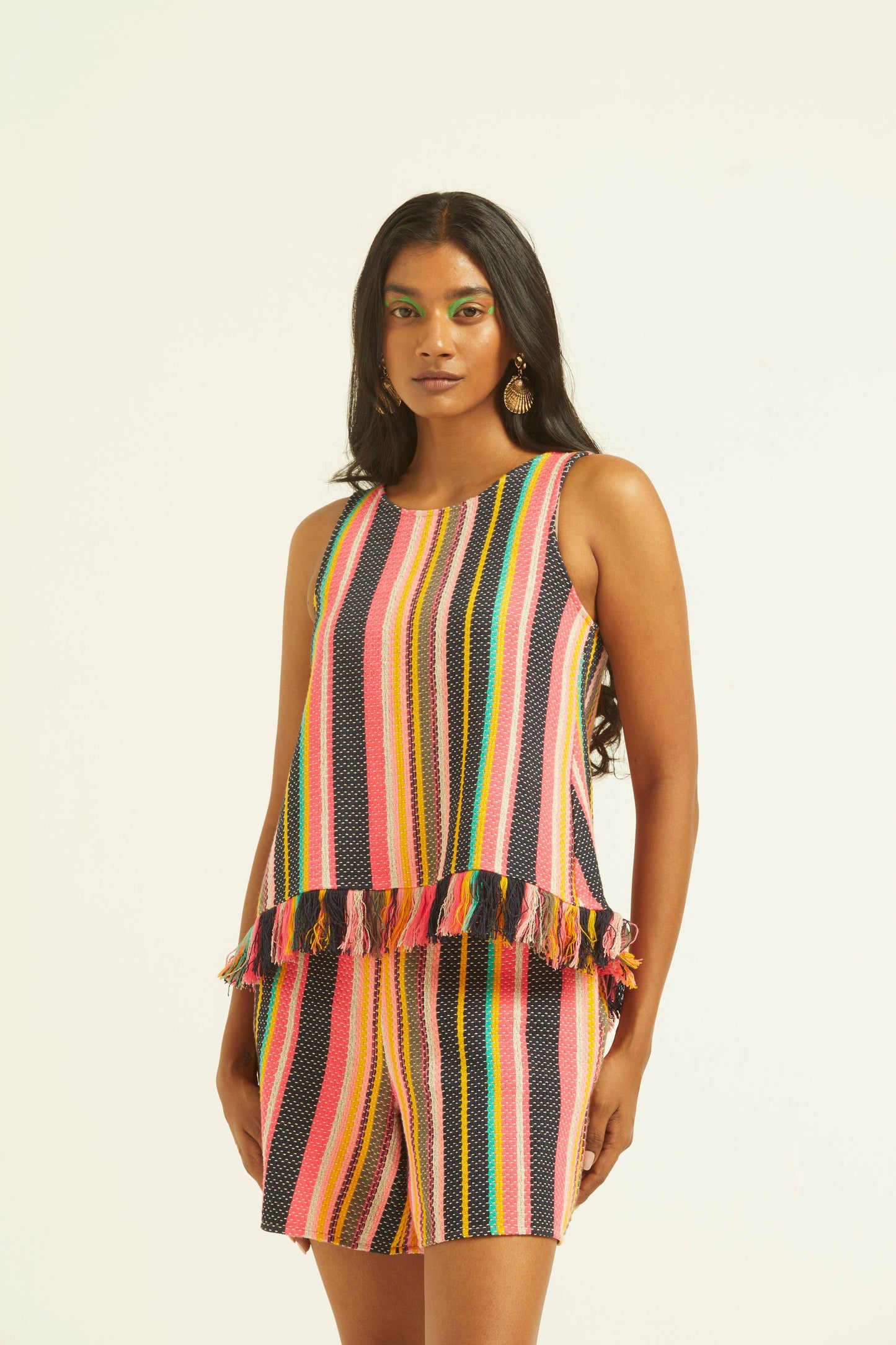 SLEEVELESS MULTI STRIPE TOP - dash and dot