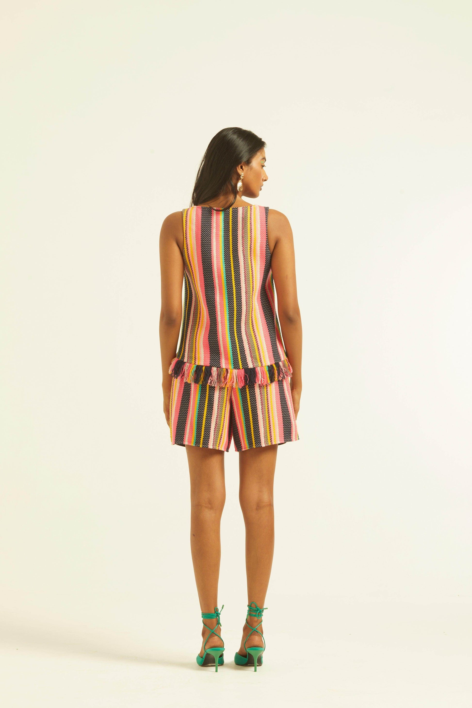 SLEEVELESS MULTI STRIPE TOP - dash and dot