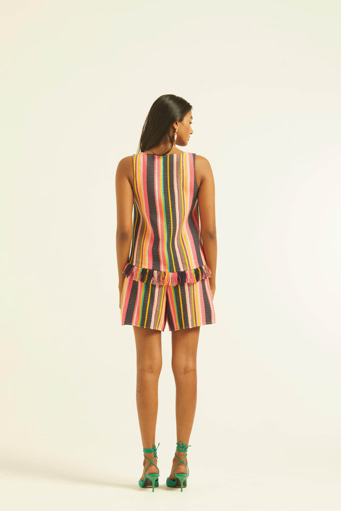 SLEEVELESS MULTI STRIPE SET - dash and dot dash and dot