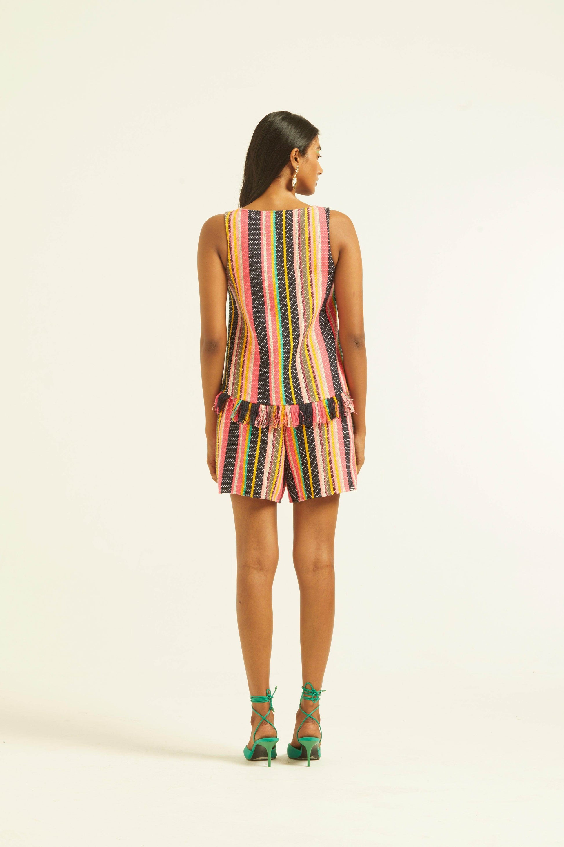 SLEEVELESS MULTI STRIPE TOP - dash and dot