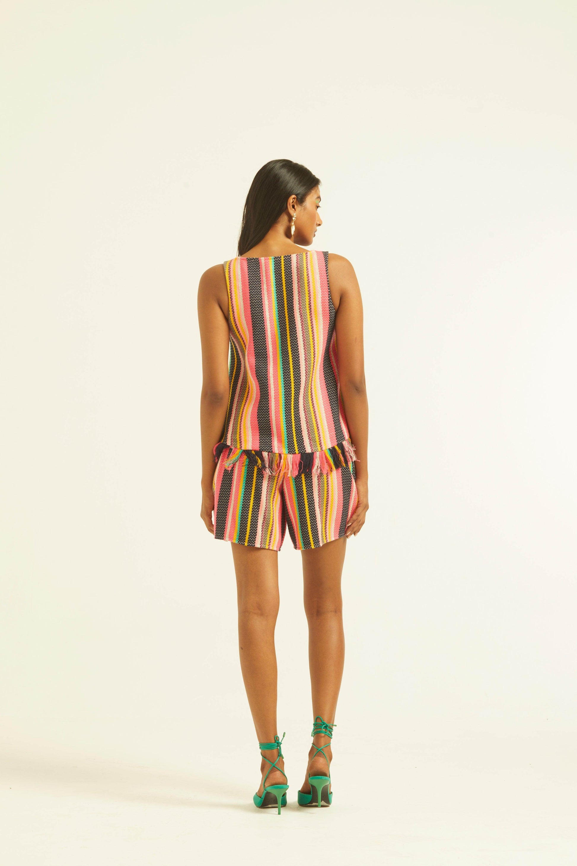 SLEEVELESS MULTI STRIPE TOP - dash and dot