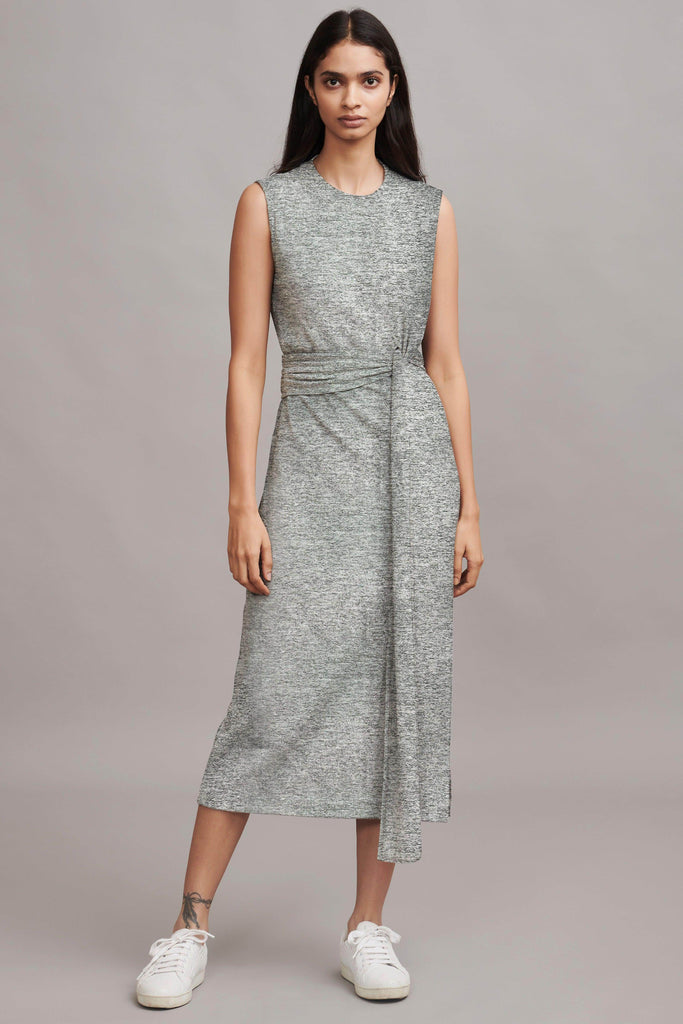 RIB DRESS WITH FRONT TIE - dash and dot dash and dot