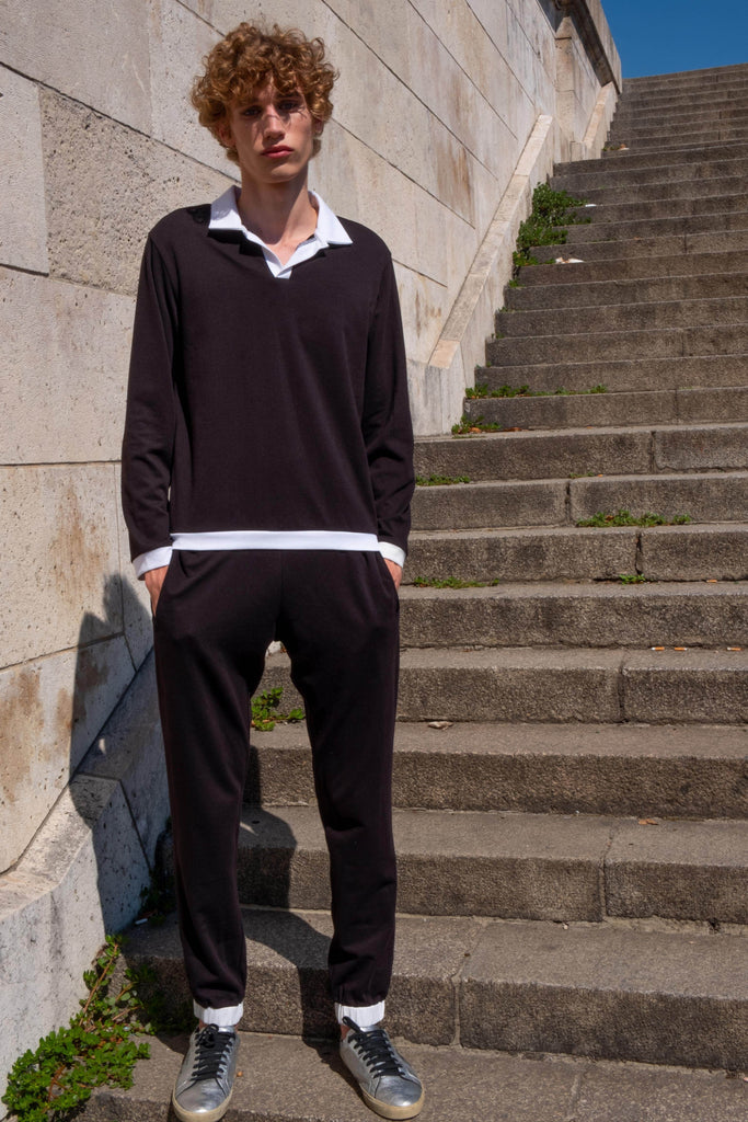 B&W FULL SLEEVE KNIT SET - dash and dot dash and dot