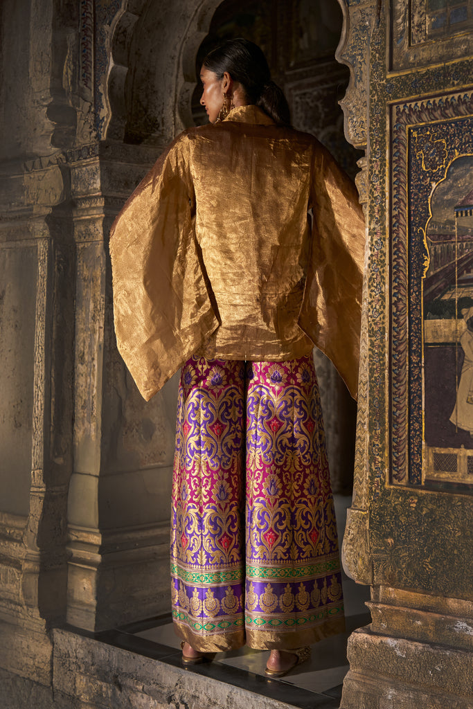 BENARES SILK BROCADE PANT dash and dot
