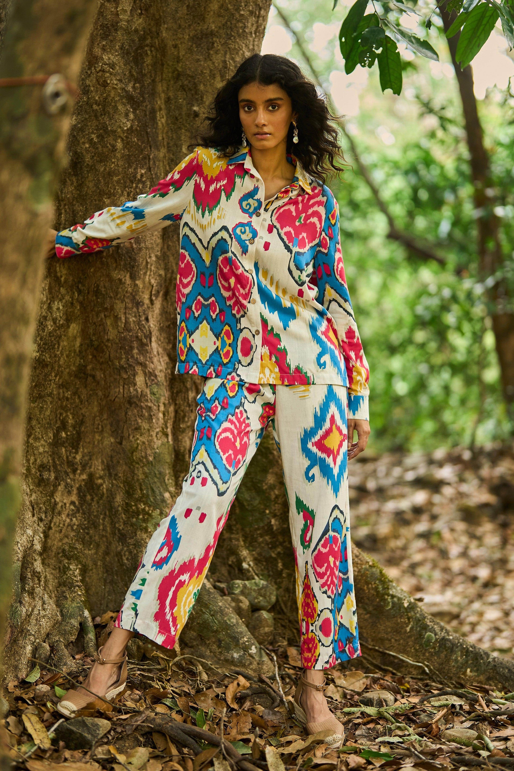 IKAT PRINT SHIRT - dash and dot