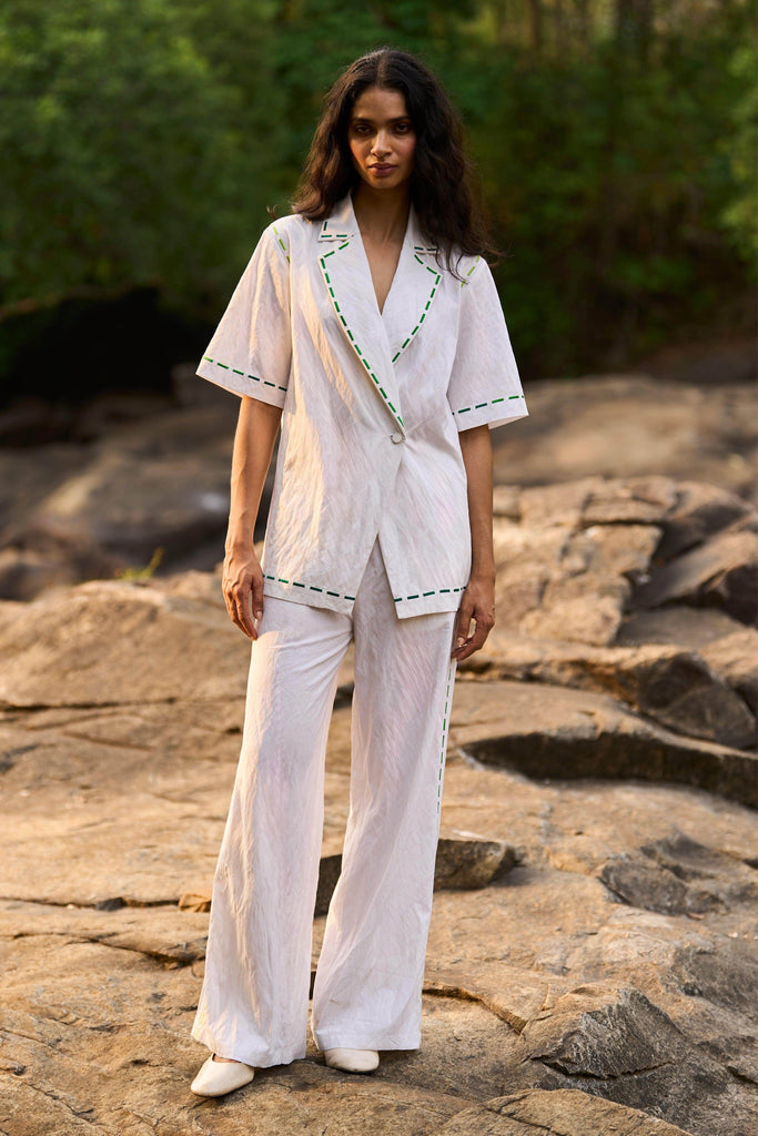 EMBROIDERED POPLIN SET - dash and dot dash and dot