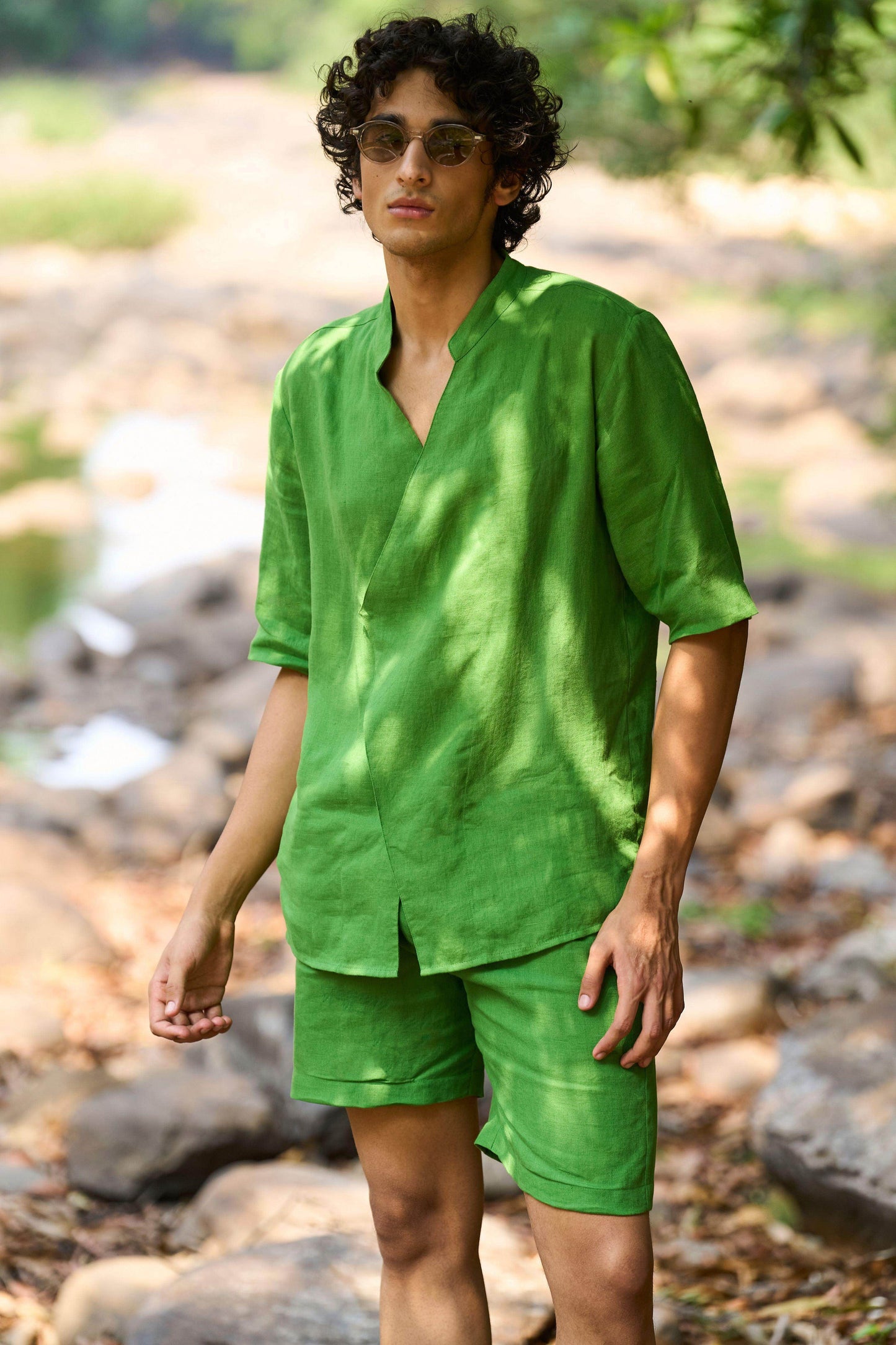 LINEN SHORTS SET - dash and dot