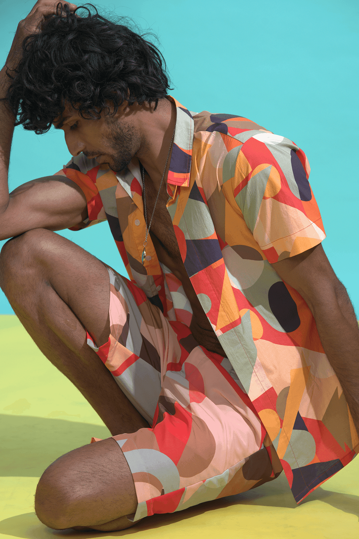 ABSTRACT PRINT SWIM SET - dash and dot