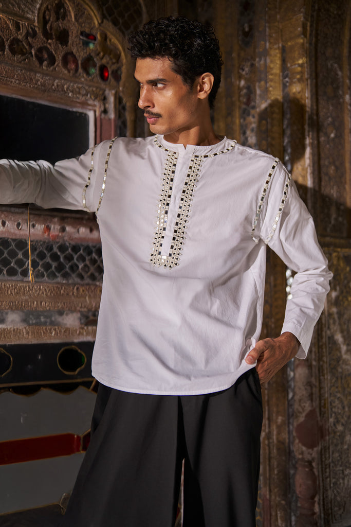 MIRRORWORK POPOVER SHIRT dash and dot