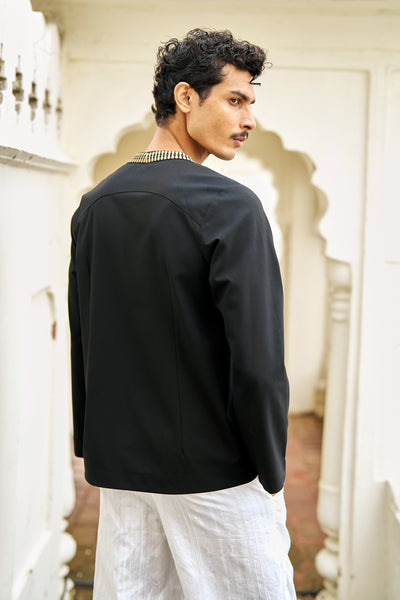 OVERLAP SHIRT WITH EMBROIDERY