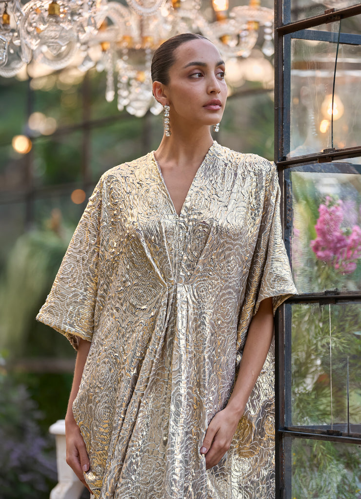 CUTWORK LAMÉ KAFTAN dash and dot
