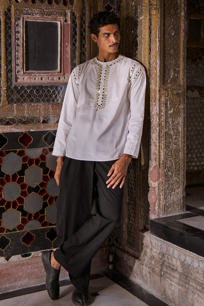 MIRRORWORK POPOVER SHIRT dash and dot