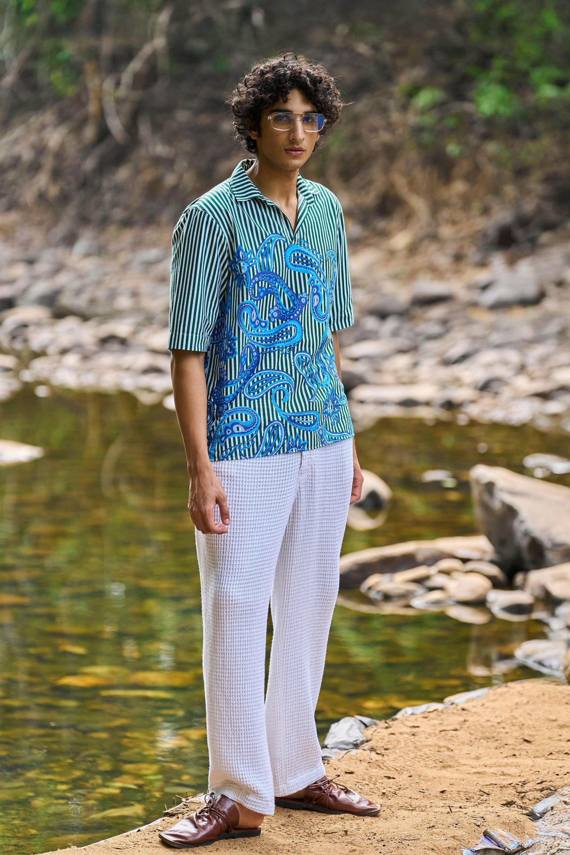 WASHED TEXTURED PANT - dash and dot