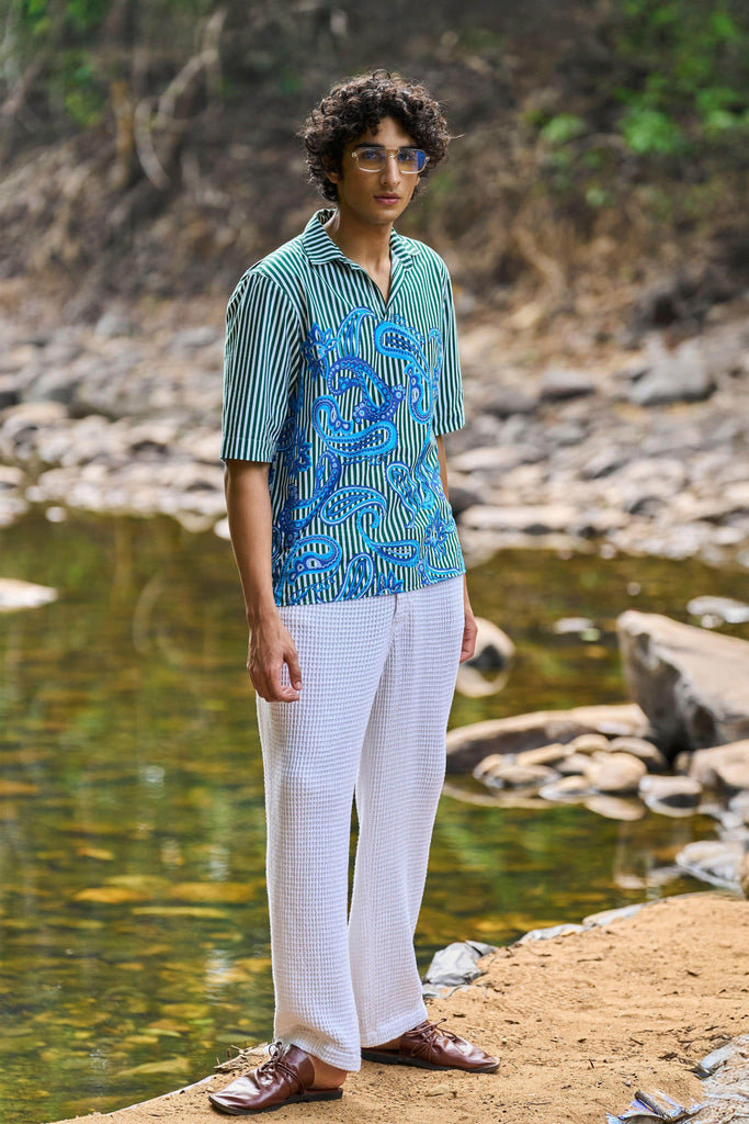 WASHED TEXTURED PANT - dash and dot dash and dot