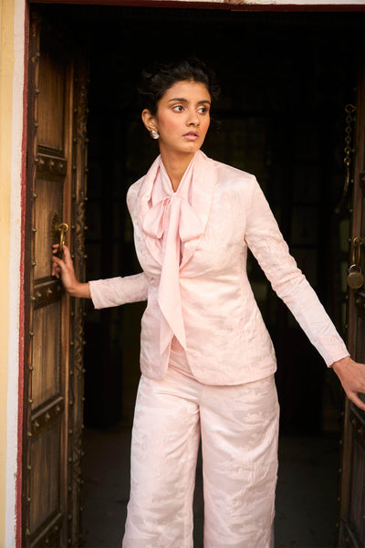 PINK BROCADE BLAZER - dash and dot