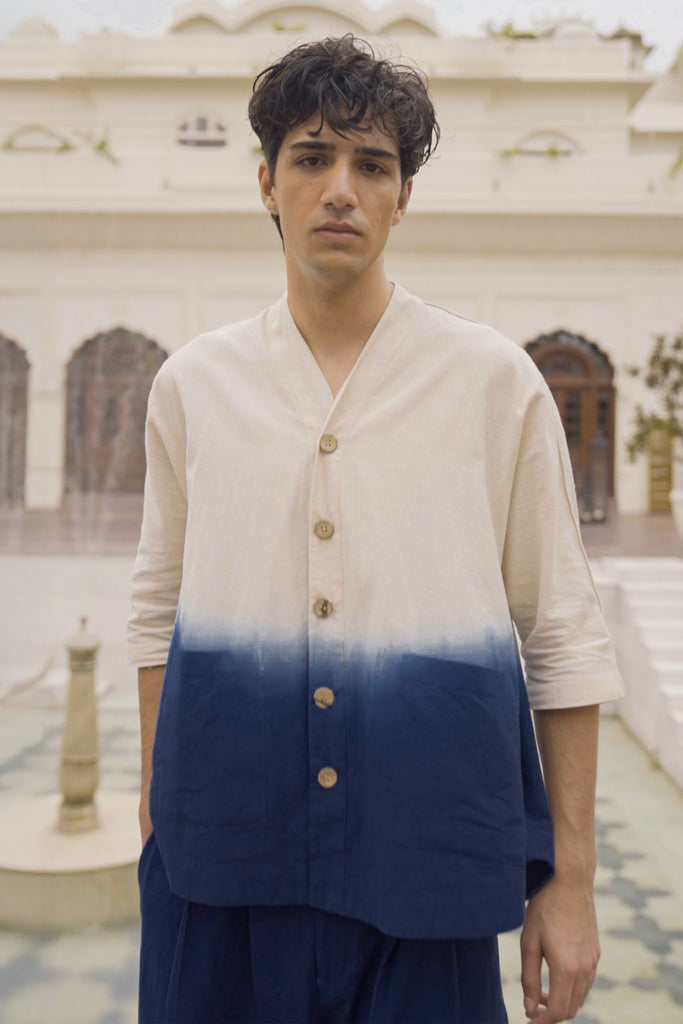 OMBRÉ LINEN SHIRT & WIDE LEG PANT dash and dot