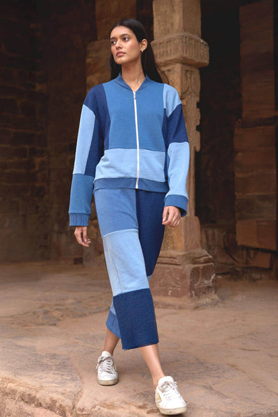 INDIGO BLOCKED TRACK SUIT - dash and dot