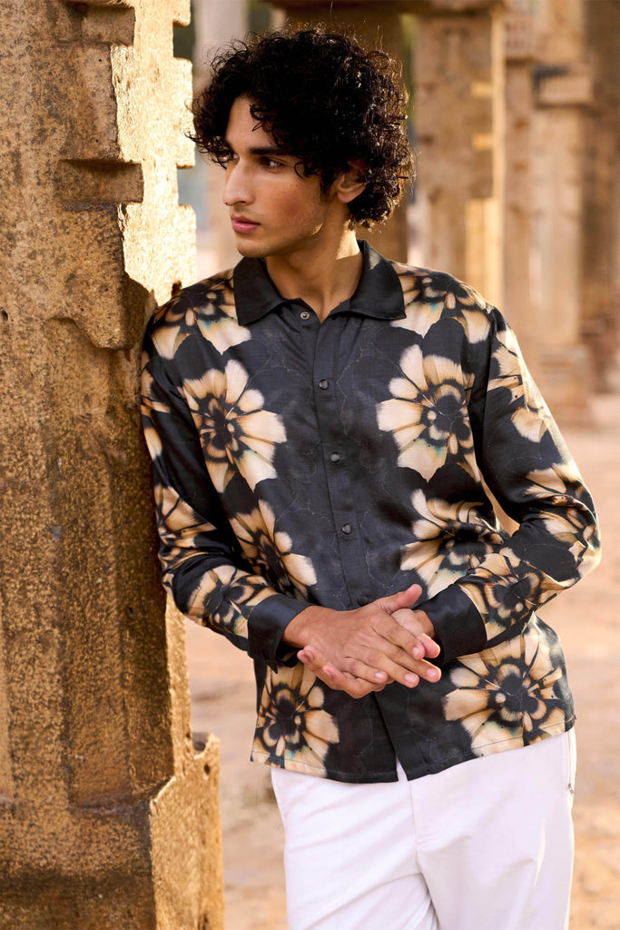 ABSTRACT FLORAL SHIRT - dash and dot dash and dot