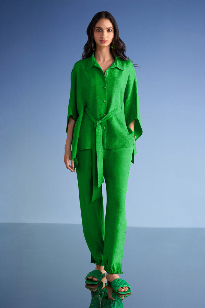 RELAXED FIT LINEN-TEXTURED PANT dash and dot
