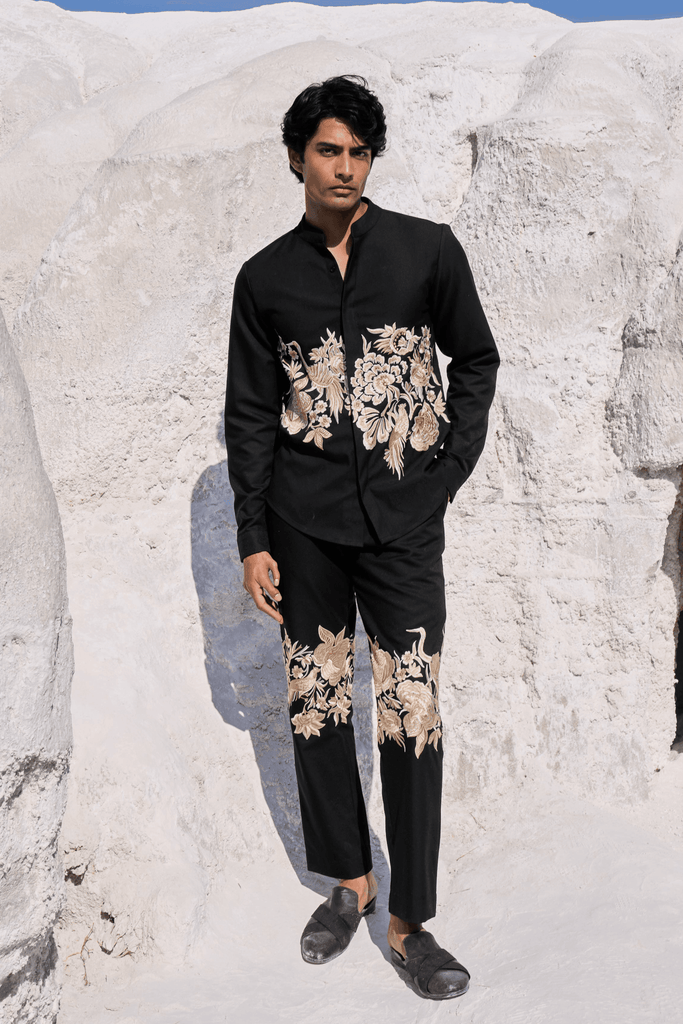 PLACEMENT EMBROIDERED PANTS - dash and dot dash and dot