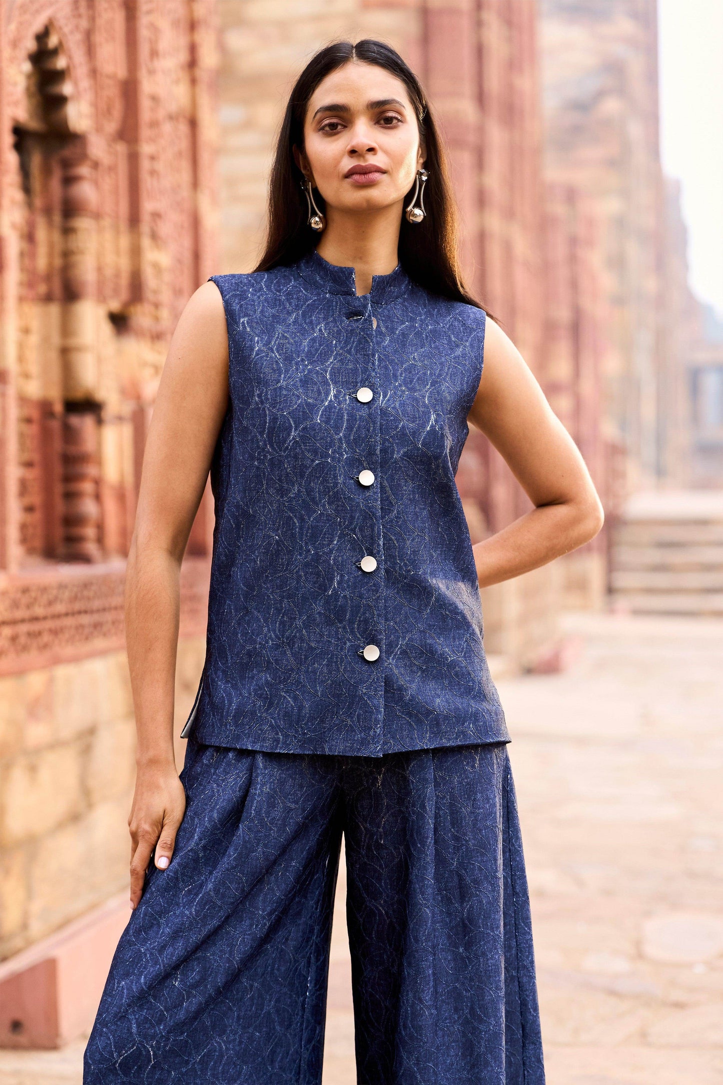 DENIM LACE WAISTCOAT - dash and dot