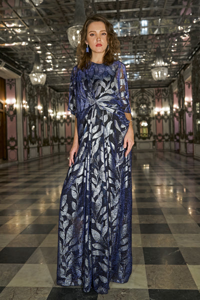 DRAPED AND PLEATED KAFTAN