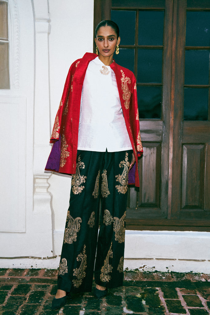 EMBROIDERED PAISLEY JACKET & PANT dash and dot