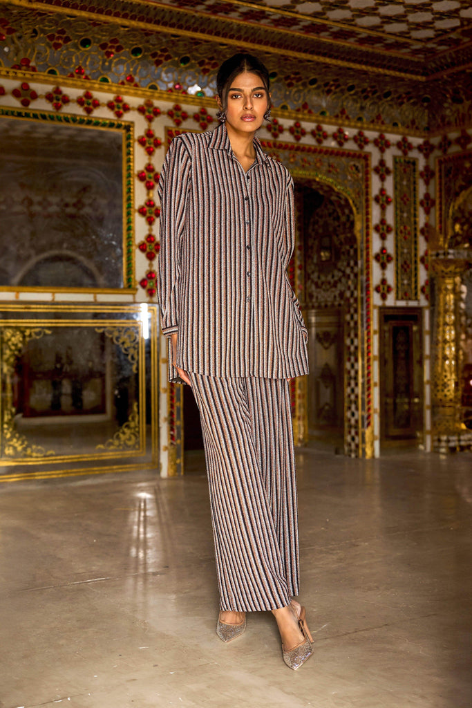 SHIMMER STRIPE KNIT PANT - dash and dot dash and dot