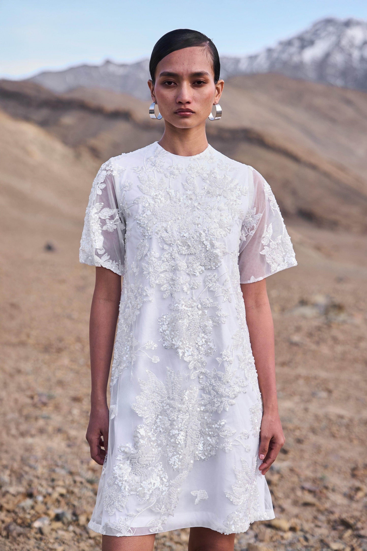 SEQUIN AND BEAD EMBROIDERED MINI - dash and dot