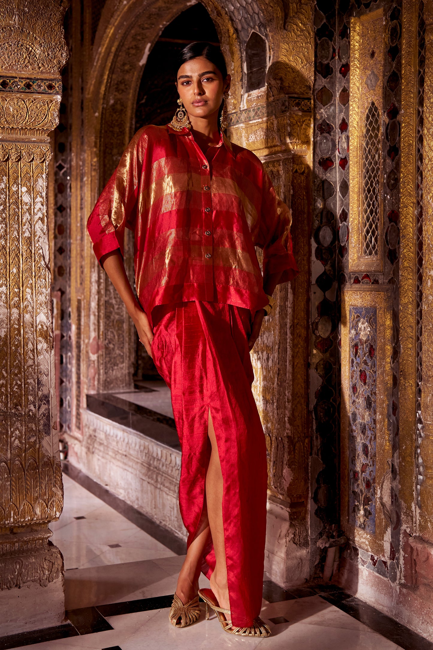 BENARES TISSUE STRIPED SHIRT