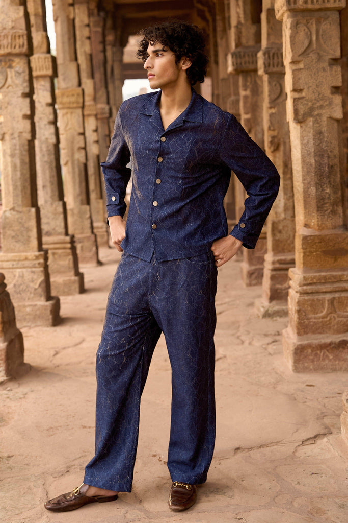 DENIM PATTERNED SET - dash and dot dash and dot