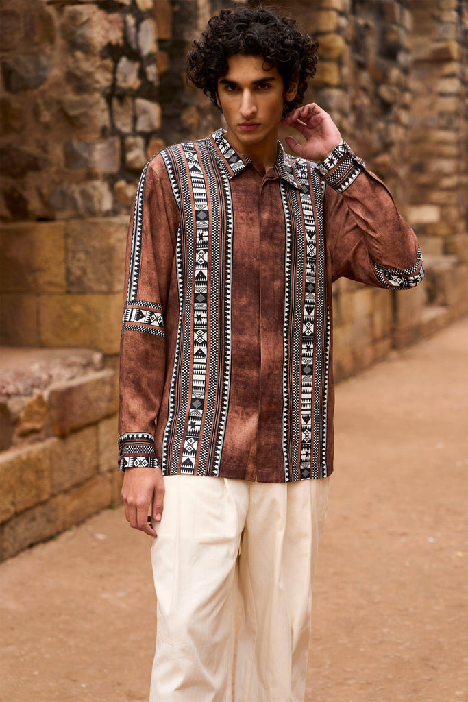 TRIBAL BORDER SHIRT - dash and dot dash and dot