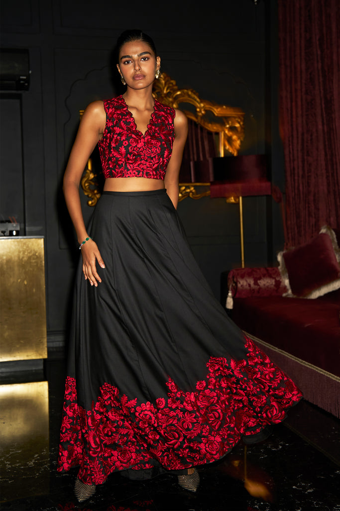 EMBROIDERED CROP TOP dash and dot