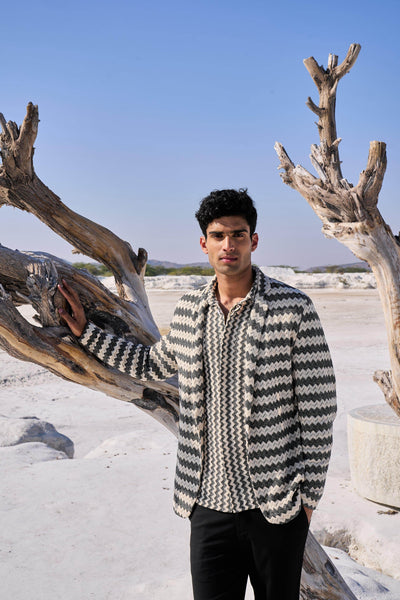 CHEVRON SHIRT AND JACKET SET - dash and dot