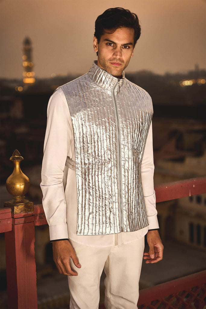 FOIL QUILTED GILET - dash and dot dash and dot