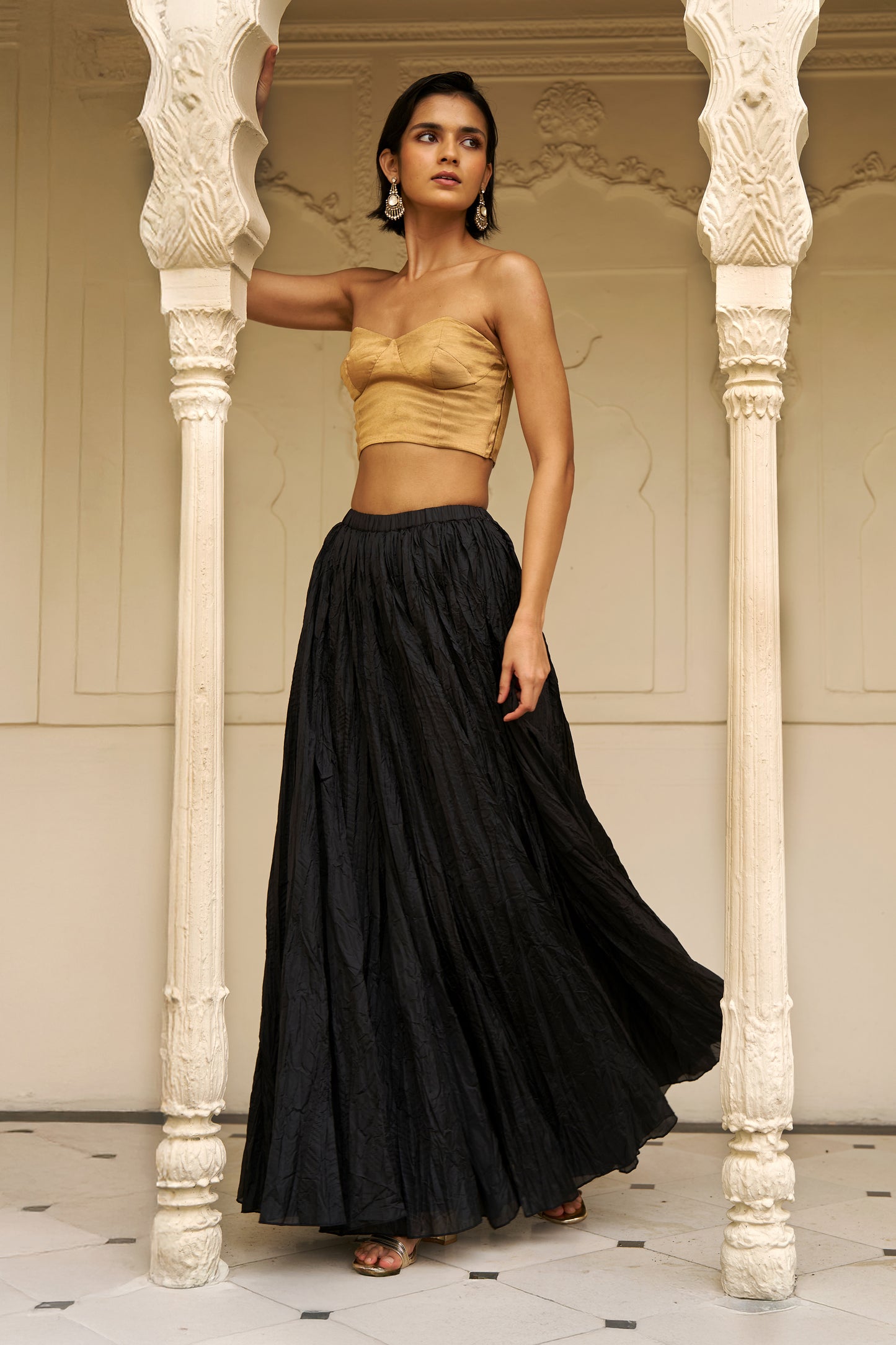 GOLD TISSUE BRALETTE