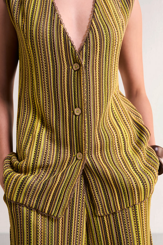 SCALLOPED CROCHET KNIT WAISTCOAT dash and dot
