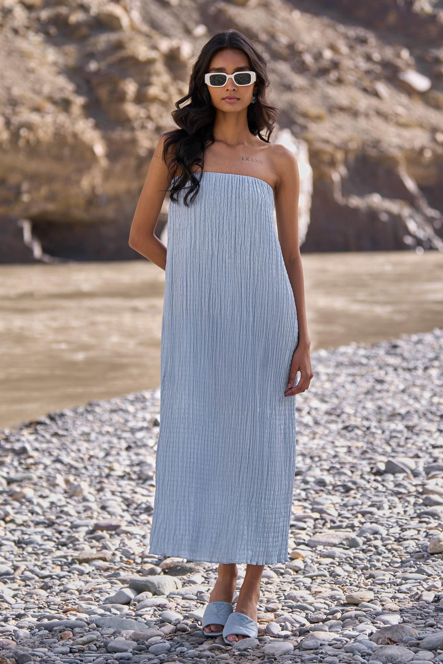 CRUSHED CRINKLED MIDI - dash and dot