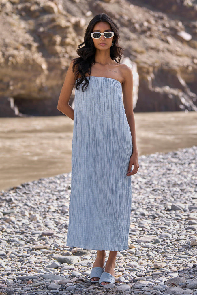 CRUSHED CRINKLED MIDI - dash and dot dash and dot