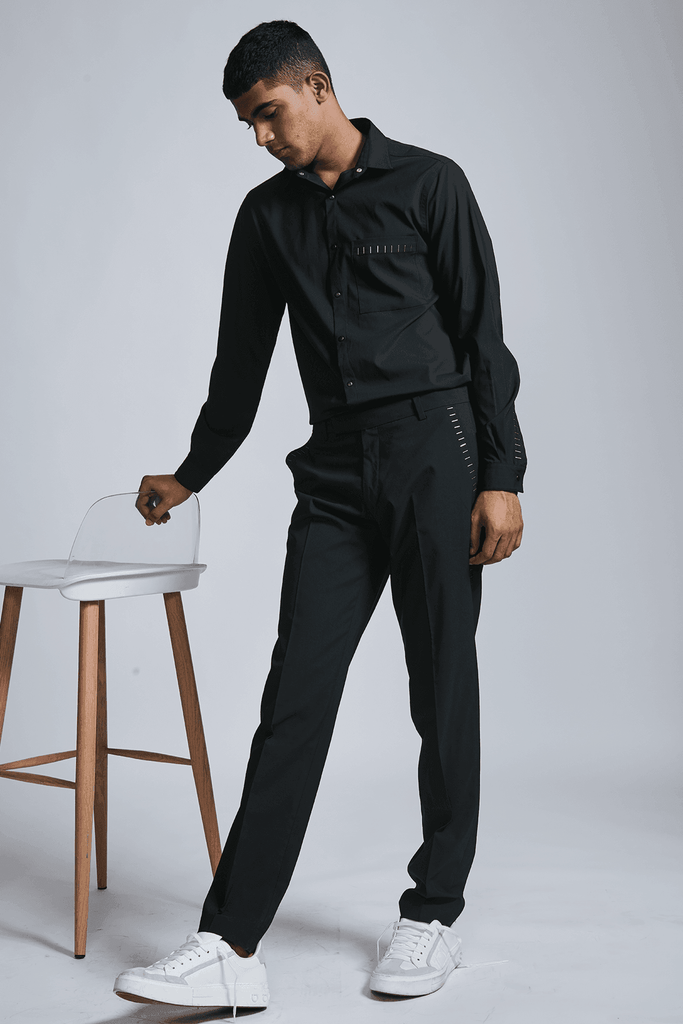 BLACK STAPLE CO-ORD SET - dash and dot dash and dot