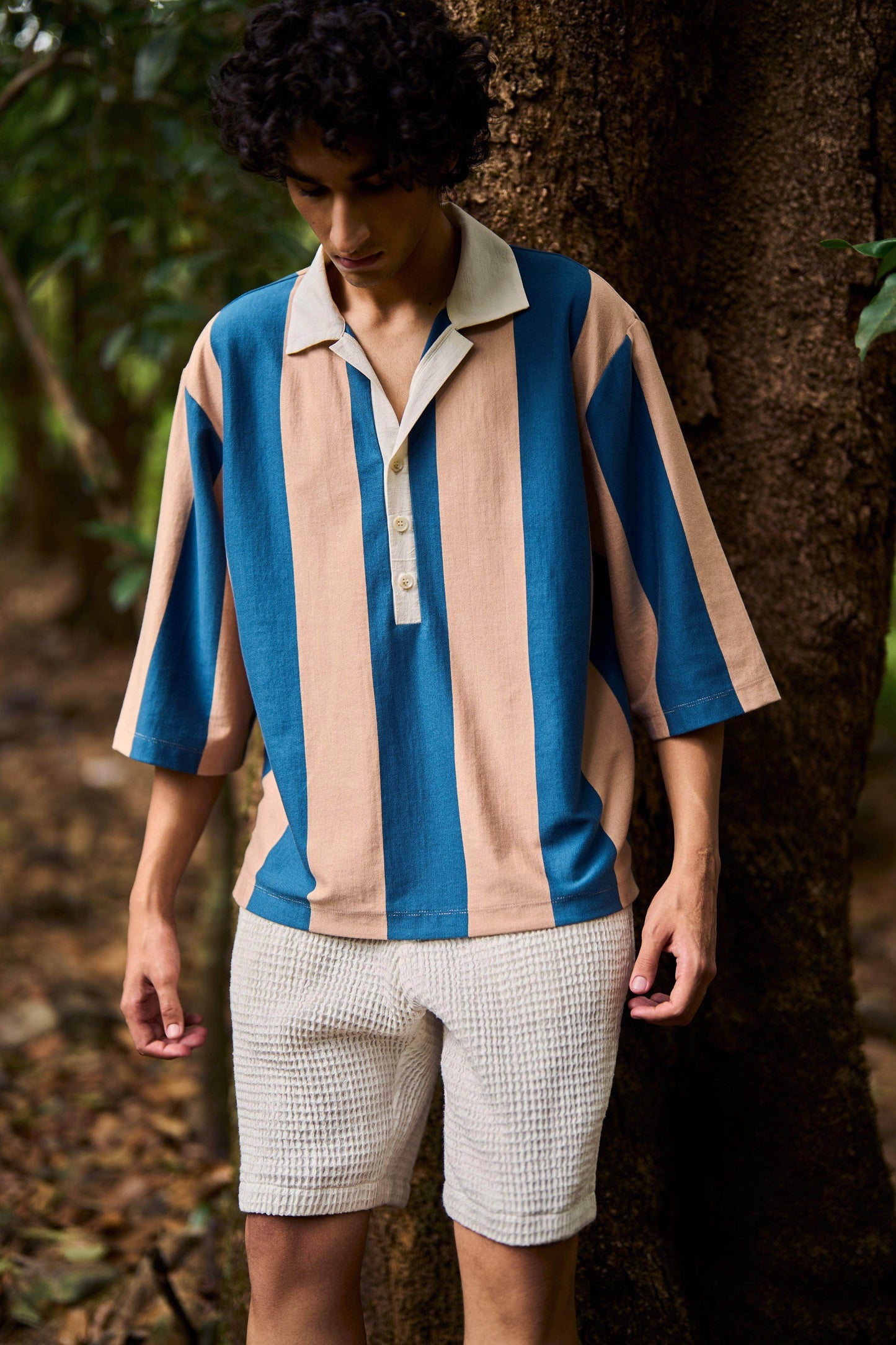 WASHED TEXTURED SHORTS - dash and dot