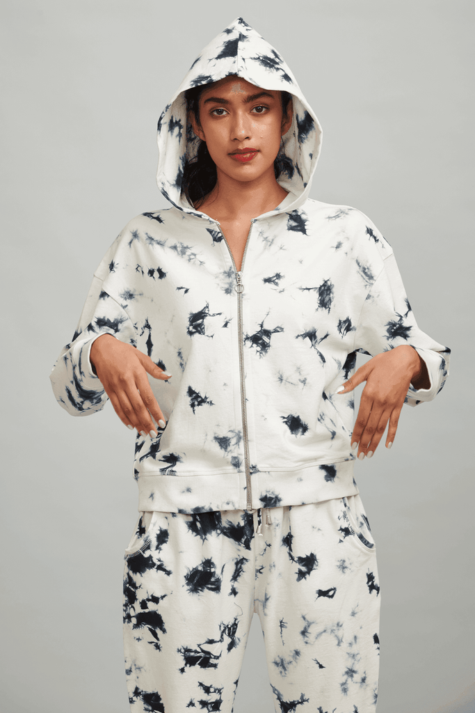 B/W TIE DYE JOGGER - dash and dot dash and dot