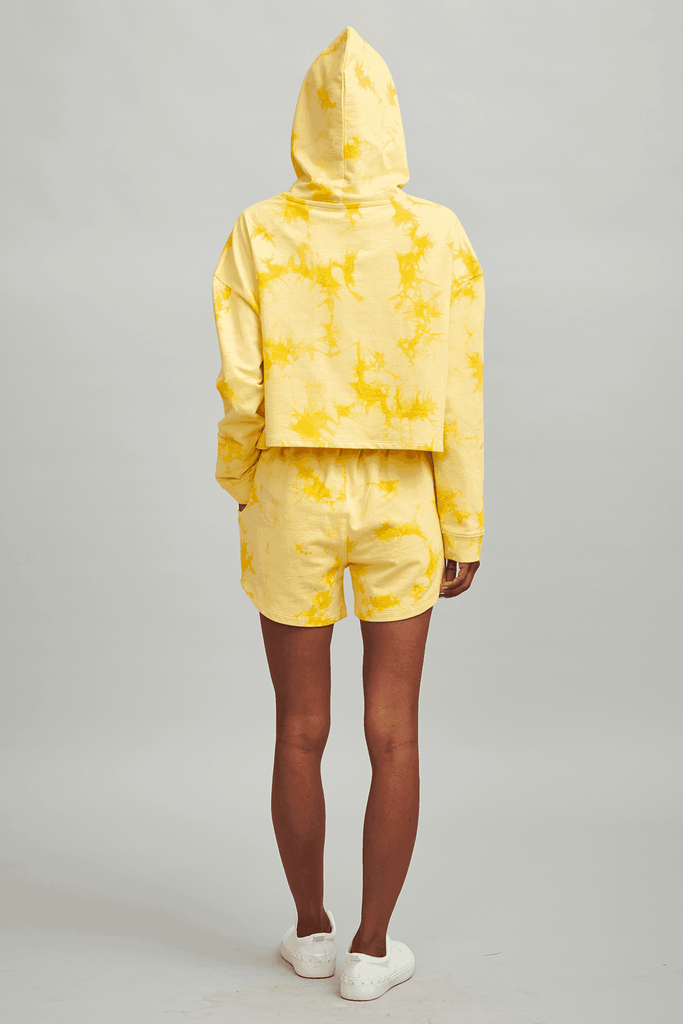 YELLOW TIE DYE HOODIE - dash and dot dash and dot