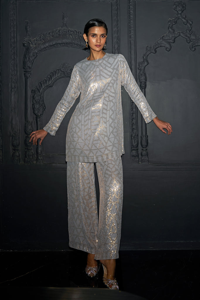 PASTEL SEQUIN EMBROIDERED SET dash and dot