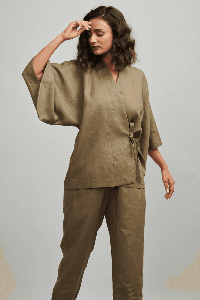 LINEN JOGGER PANT - dash and dot dash and dot