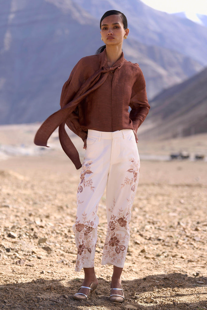 EMBROIDERED BARREL PANT - dash and dot dash and dot