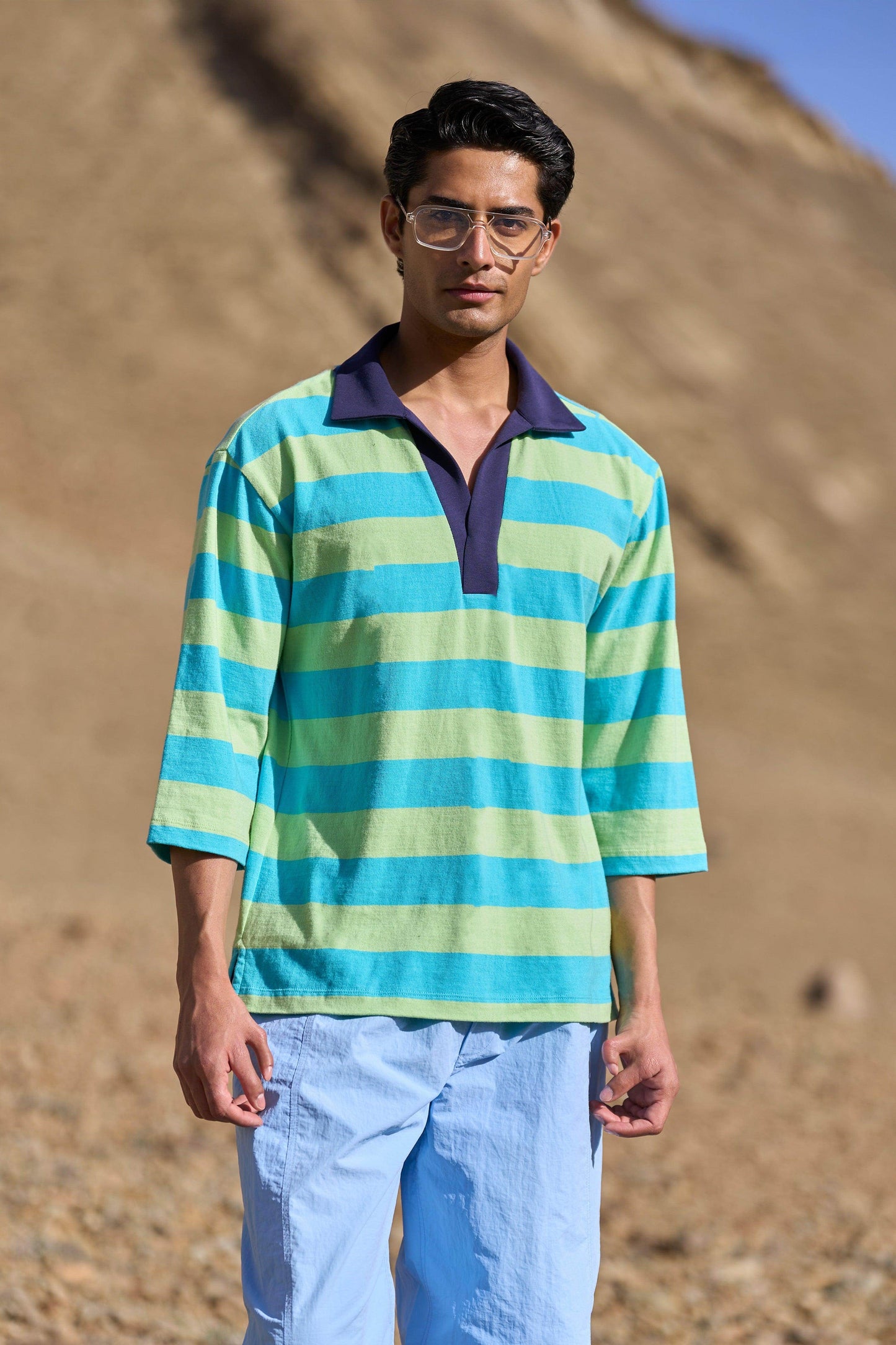 STRIPE RELAXED POLO - dash and dot